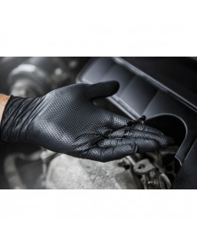 Gants nitrile, noir, taille M, x100 - Mercator | Mongrossisteauto.com