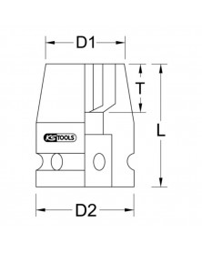 Douille à chocs, 6 pans 1/2'', 10 mm - KS TOOLS | Mongrossisteauto,com