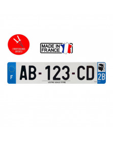 Plaque d'immatriculation région 2B | MonGrossisteAuto.com