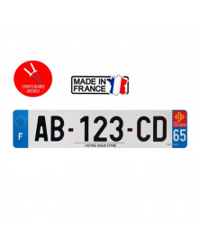 Plaque d'immatriculation région 65 | MonGrossisteAuto.com