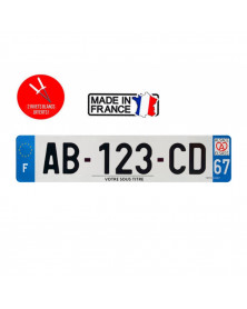 Plaque d'immatriculation région 67 | MonGrossisteAuto.com