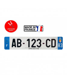 Plaque d'immatriculation région 83 | MonGrossisteAuto.com