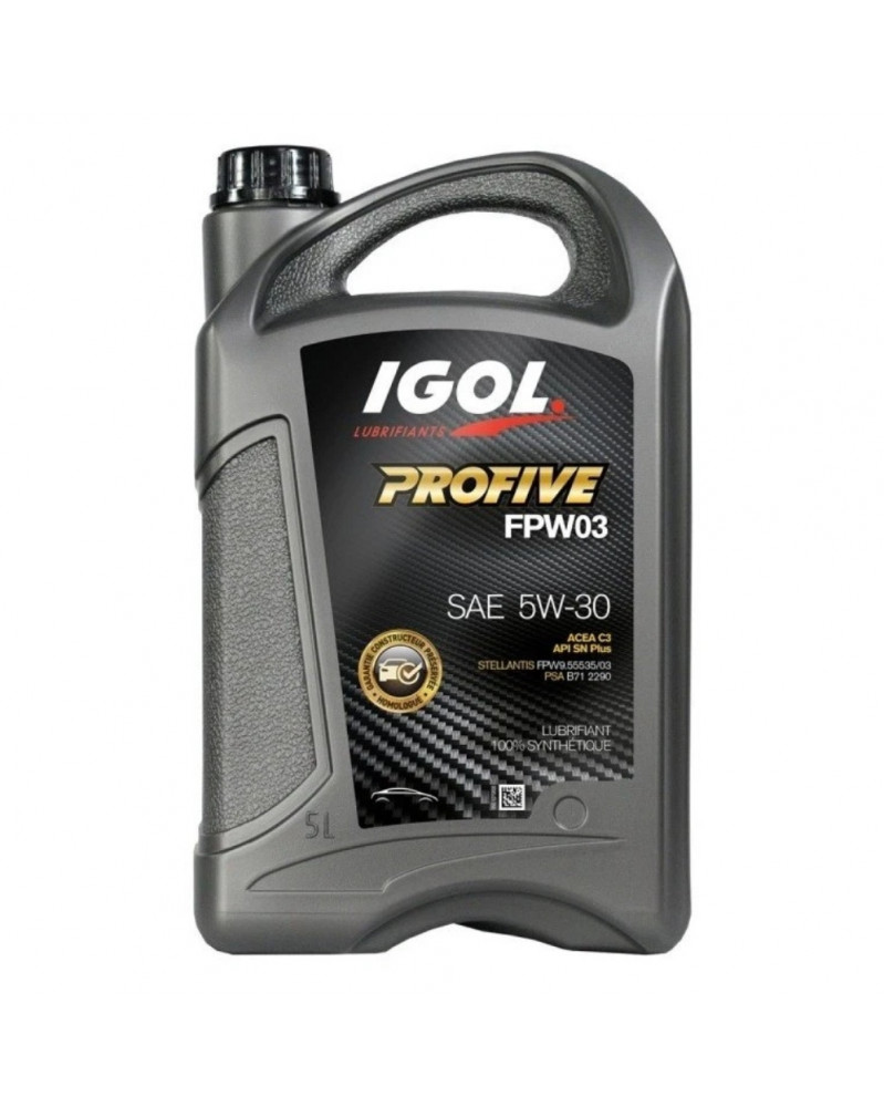 Huile moteur, profive, FPW03, 5W30, 5l - Igol | Mongrossisteauto.com