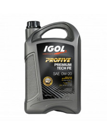 Huile moteur, 0W20, PROFIVE PREMIUM TECH FE, 5 L - Igol | Mongrossisteauto.com