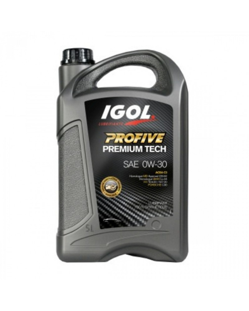 huile-moteur-0W30-profive-premium-tech-5L-IGOL | Mongrossisteauto.com