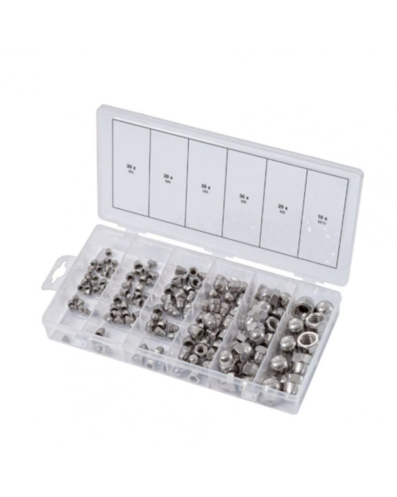 Écrous borgnes, inox, 150 pcs – KS TOOLS | Mongrossisteauto.com