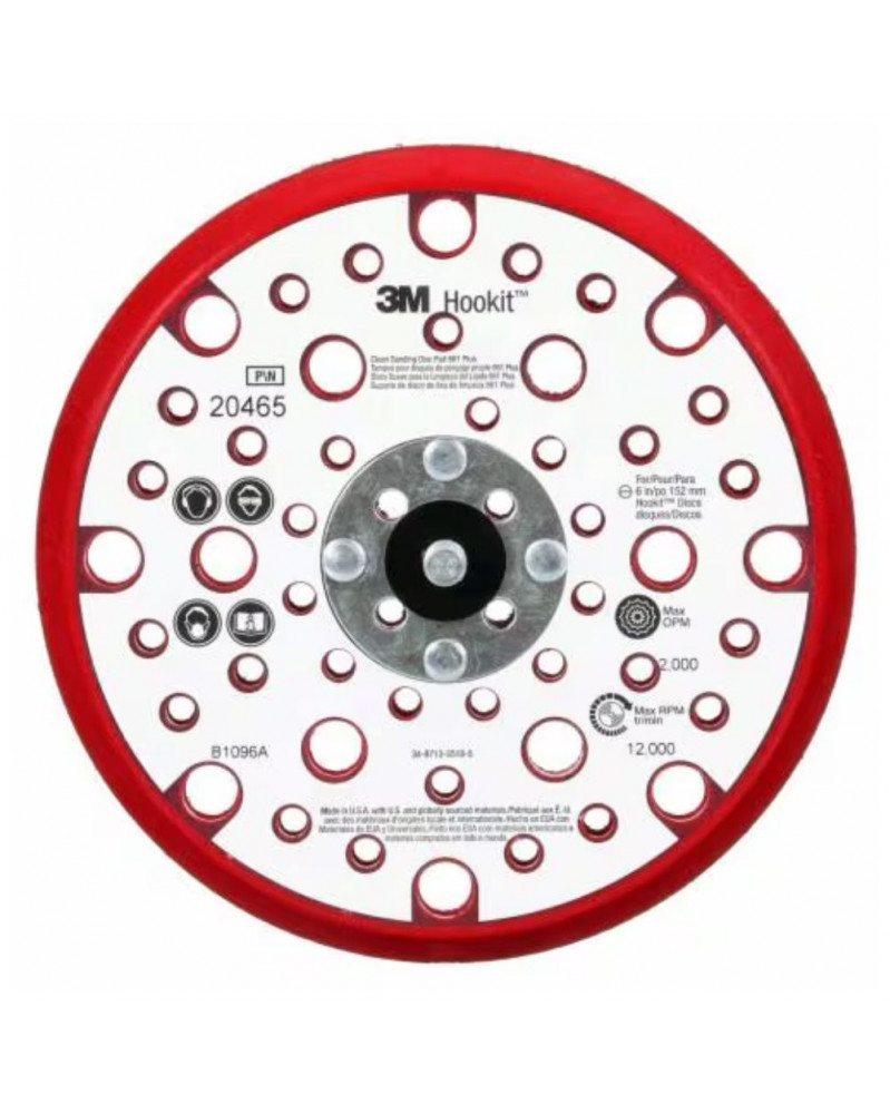 Plateau de ponçage, profil bas, 152mm x 9,52mm x 15,8mm, 53 trous - 3M | Mongrossisteauto.com