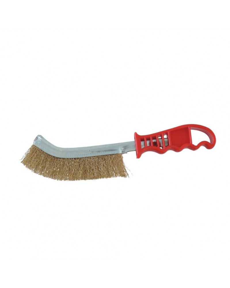Brosse métallique, convexe fil acier, laitonné, 250mm – Sodise | Mongrossisteauto.com