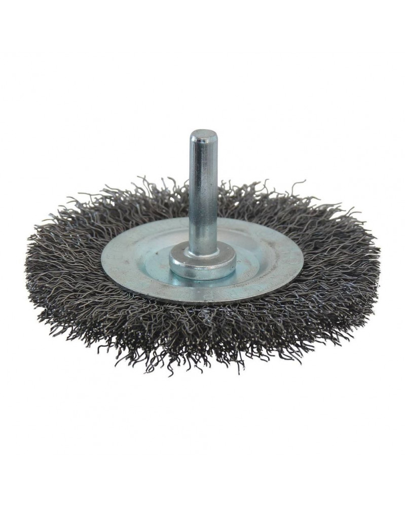 Brosse circulaire, tige 6mm, fil acier ondulé 75mm – Sodise | Mongrossisteauto.com