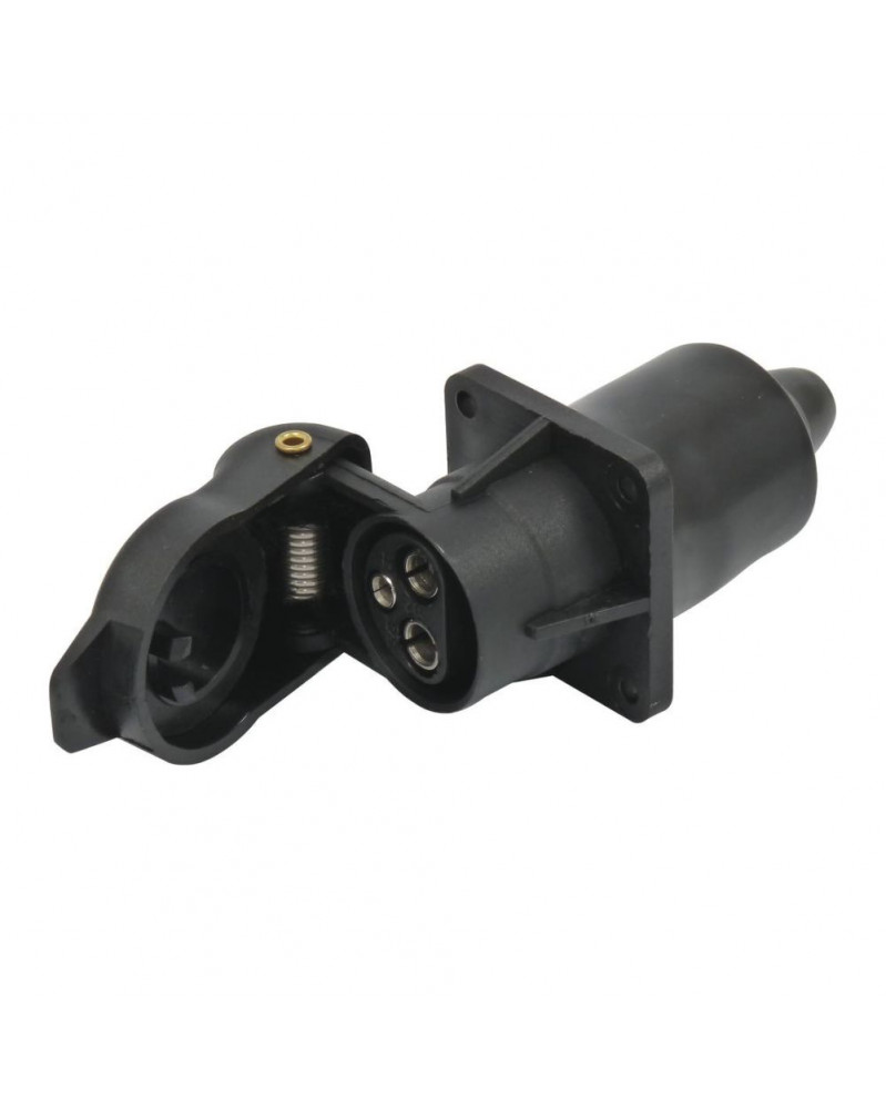 Prise 3 broches femelle, 4 points de fixation – Sodise | Mongrossisteauto.com
