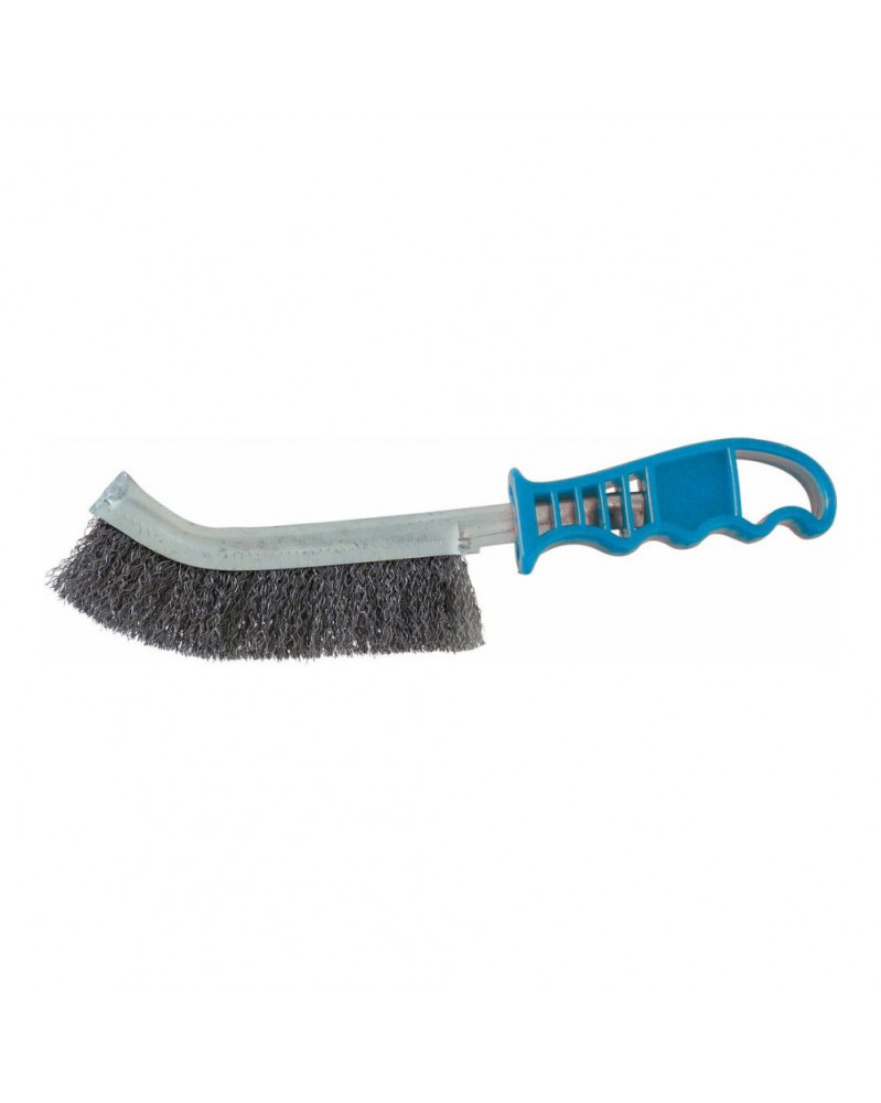 Brosse métallique, convexe fil acier, manche PVC, 250mm, – Sodise | Mongrossisteauto.com