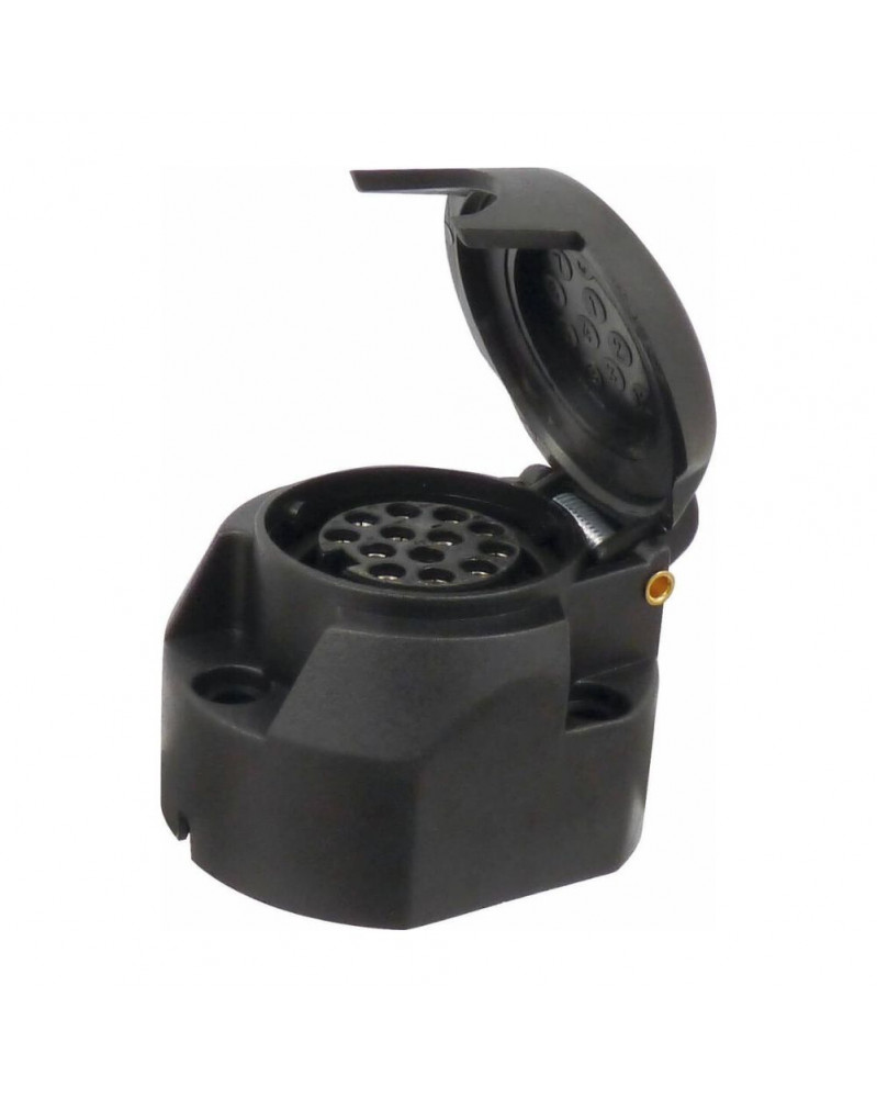Prise remorque, femelle, PVC, 13 broches– Sodise | Mongrossisteauto.com