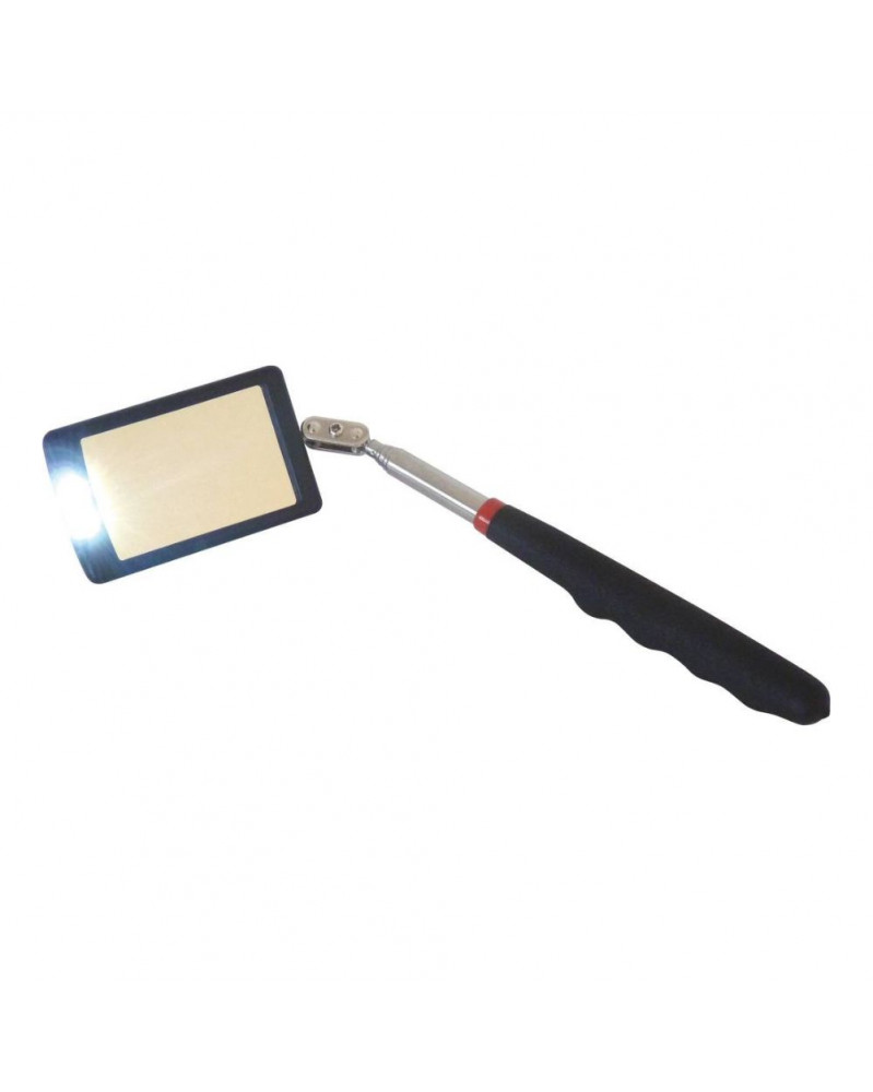 Miroir d'inspection,  télescopique, éclairage led - Sodise| Mongrossisteauto.com