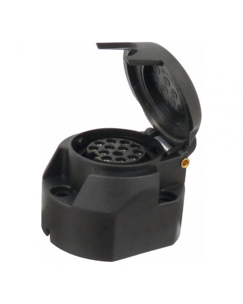 Prise remorque femelle, pvc/coque, 13 broches - Sodise | Mongrossisteauto.com