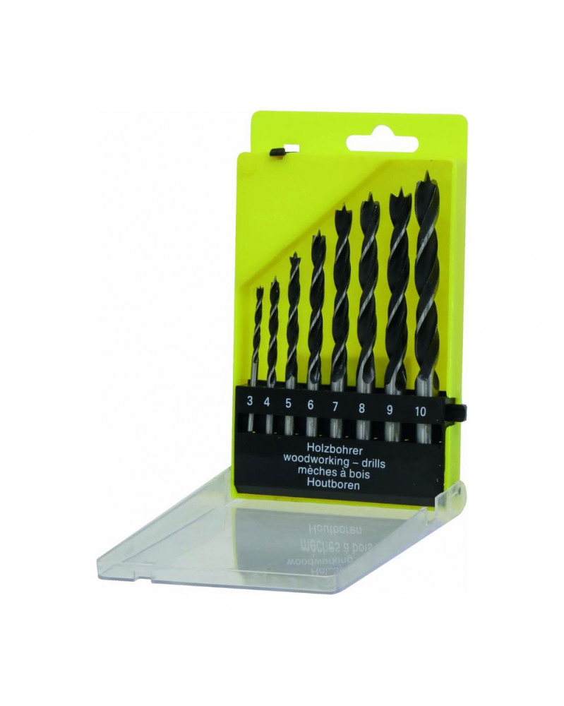 Coffret mèches à bois, 8 pcs, 3 à 10mm - Sodise | Mongrossisteauto.com