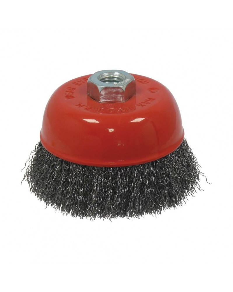 Brosse métallique, conique, M14, d.100mm ​- Sodise | Mongrossisteauto.com