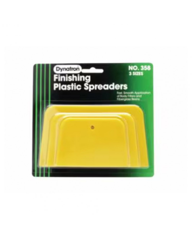 Spatule mastic carrosserie, dynatron,  jaune, lot de 3 - 3M | Mongrossisteauto.com