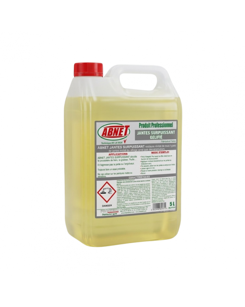 Nettoyant jantes, surpuissant gélifié, 5L - Abnet | Mongrossisteauto.com