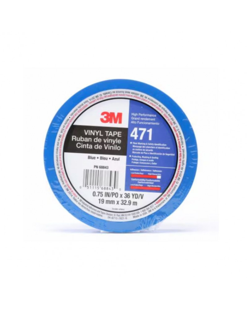 Ruban adhésif​, vinyle, bleu, 19mm x 33m 0.14mm - 3M | Mongrossisteauto.com