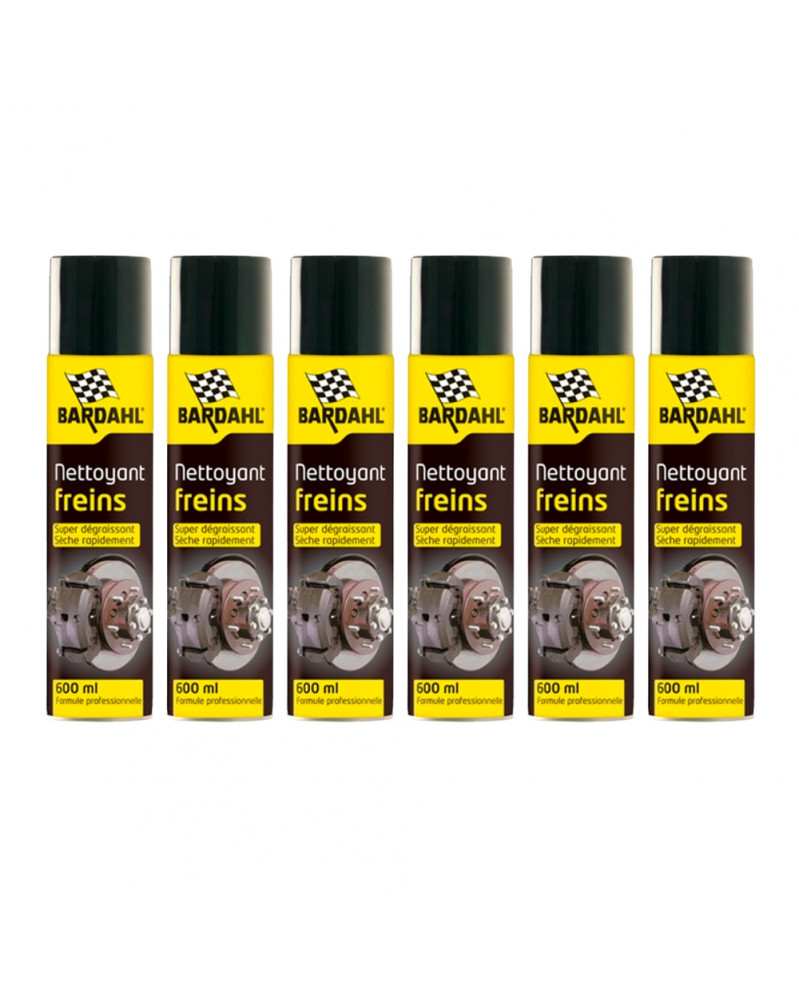 Lot de 6 Nettoyant dégraissant freins ultra puissant 600ml - Bardahl | Mongrossisteauto.com