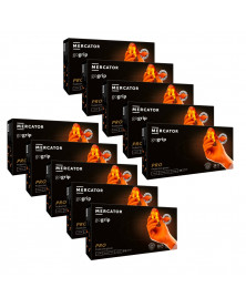 Lot de 10 boites Gants nitrile, taille XL, x50, orange - MERCATOR | Mongrossisteauto.com