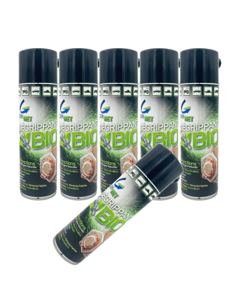 Lot de 6 Degrippant, lubrifiant, GERI NET, 400ml - Gerilec | Mongrossisteauto.com