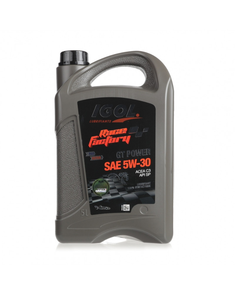 Huile moteur 5w30, RACE FACTORY, GT POWER, 5L - IGOL | Mongrossisteauto.com