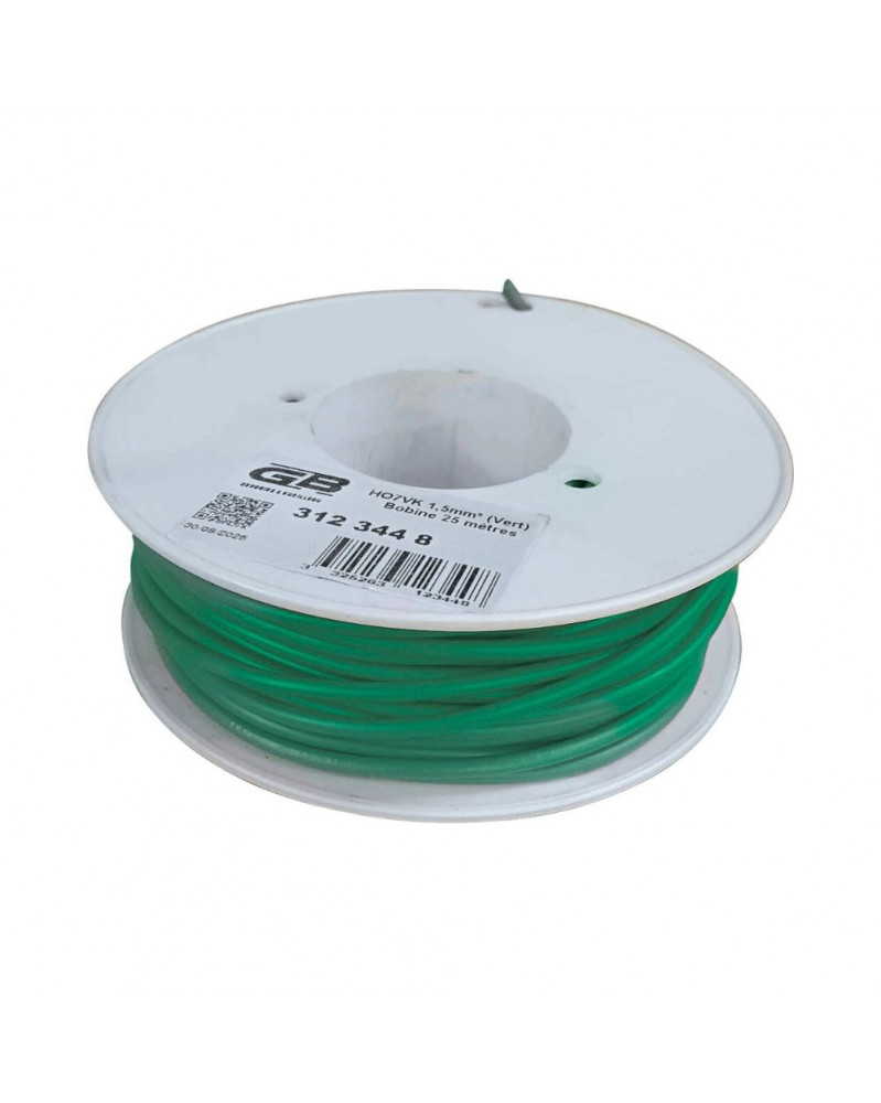 Fil électrique automobile, 5mm², vert - SODISE | Mongrossisteauto.com