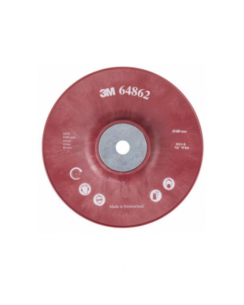 Plateau de ponçage, rouge, 180mm - 3M | Mongrossisteauto.com