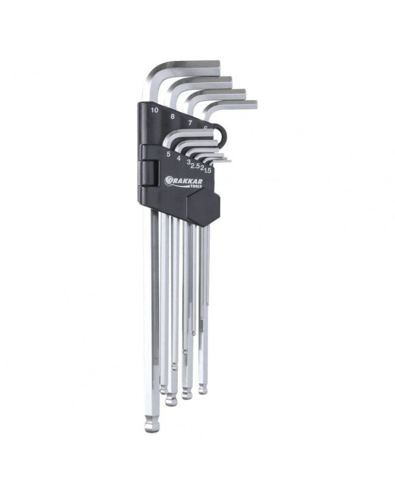 Clé hexagonale, 10 pièces, 1.5 à 10mm - SODISE | Mongrossisteauto.com