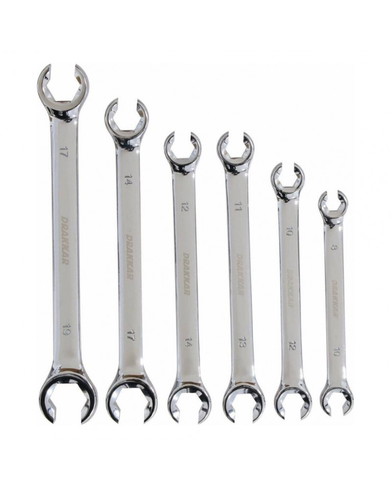 Clés à tuyauter, lot de 6 - SODISE | Mongrossisteauto.com