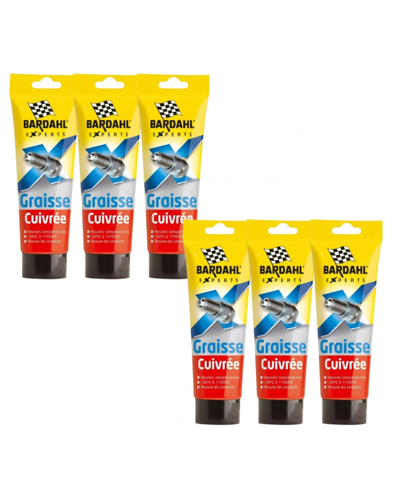 Lot de 6 Graisse cuivrée, 150g - Bardahl | Mongrossisteauto.com