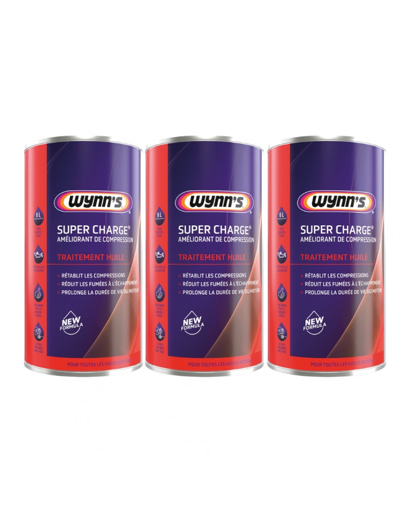 Lot de 3 Super charge, additif huile moteur 325ml Wynn’s | Mongrossisteauto.com