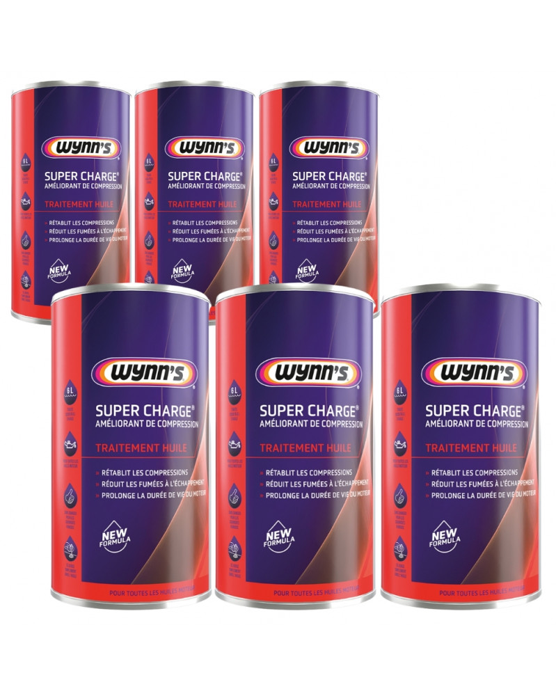 Lot de 6 Super charge, additif huile moteur 325ml Wynn’s | Mongrossisteauto.com