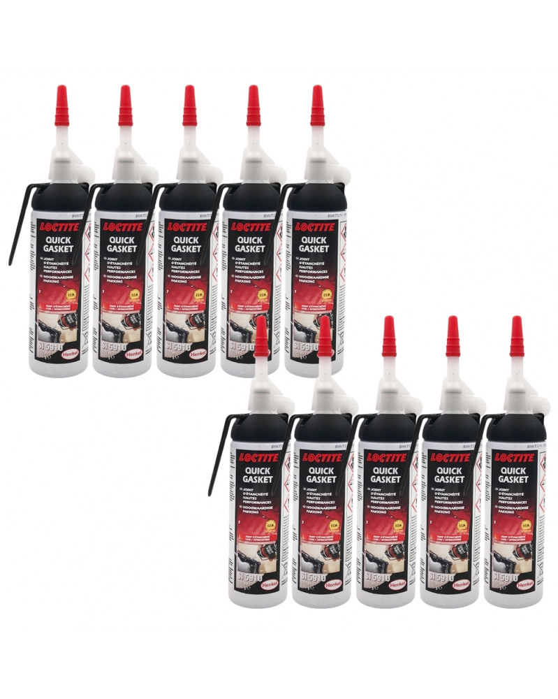 Lot de 10 LOCTITE 5910 joint d'étanchéité noir 100ml Cartouche | Mongrossisteauto.com
