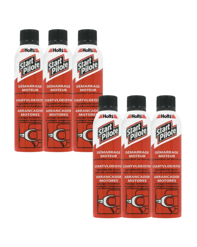 Lot de 6 Start pilote départ moteur essence et diesel 300ml - HOLTS | Mongrossisteauto.com