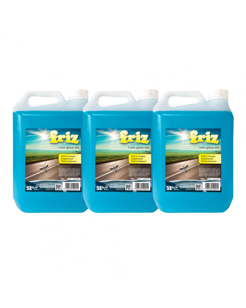 Lot de 3 Lave Glace été Friz 5L - Diframa | Mongrossisteauto.com