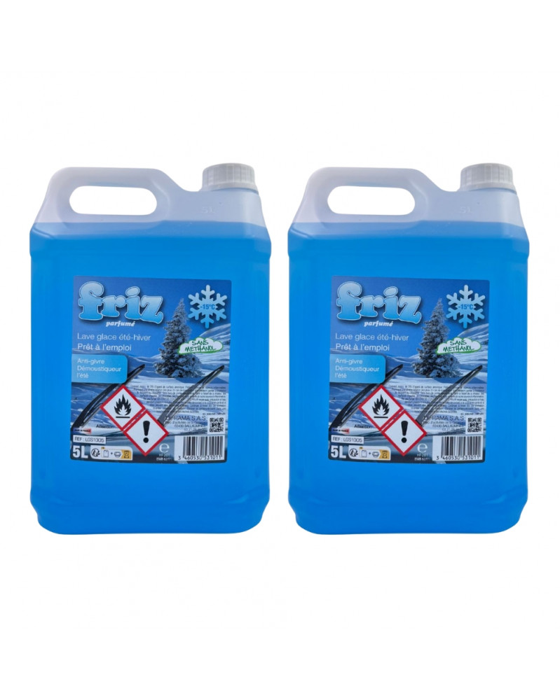 Lot de 2 Lave-glace voiture, été hiver, -15°C, 5L - Diframa | Mongrossisteauto.com