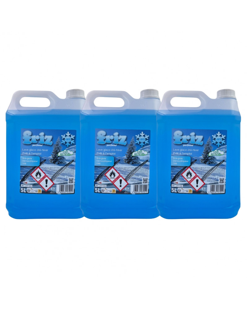 Lot de 3 Lave-glace voiture, été hiver, -15°C, 5L - Diframa | Mongrossisteauto.com