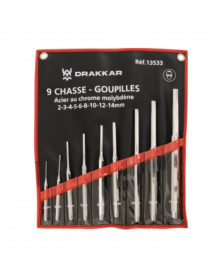 Chasse goupille​​​, lot de 9 pièces, 2 à 14mm – SODISE | Mongrossisteauto.com