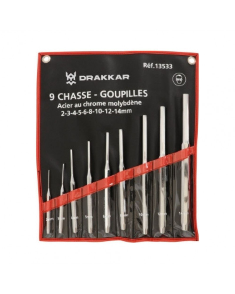 Chasse goupille​​​, lot de 9 pièces, 2 à 14mm – SODISE | Mongrossisteauto.com