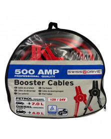 Câbles de démarrage cuivre 500amp. 38mm² (4,5m) - Car + | Mongrossisteauto.com