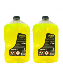 Lot de 2 Liquide de refroidissement, jaune, 5L, EXCELL -25°C - Diframa | Mongrossisteauto.com