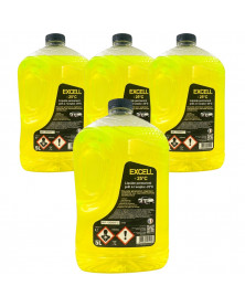 Lot de 4 Liquide de refroidissement, jaune, 5L, EXCELL -25°C - Diframa | Mongrossisteauto.com