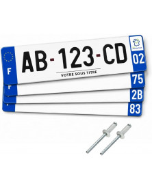 Plaque immatriculation, voiture, plexiglas, Homologuée - Mon Grossiste Auto