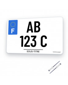 Plaque immatriculation...