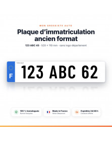 Plaque immatriculation...