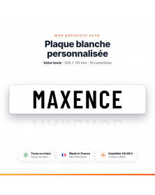 Plaque blanche...