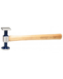 Marteau à réteindre standard, acier poli, manche hickory - KS TOOLS