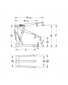 Grue mobile pliante atelier 1t | Mongrossisteauto.com